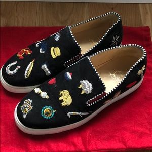 Christian Louboutin Black Pik N Luck Sneakers 39